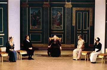 stage setting for the theatre production of Pride and Prejudice